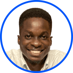 Crisp headshot of Samuel Nyamekesse, Cloud & Backend Engineer, smiling warmly in a formal setting tied to IT outstaffing in USA.